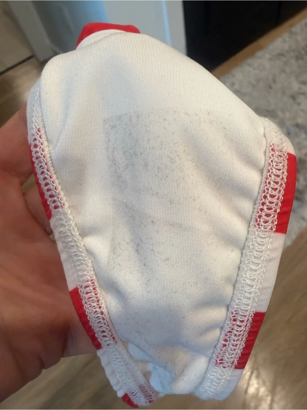 UjENA Girls Red & White Striped Tie-Side Bikini Bottom